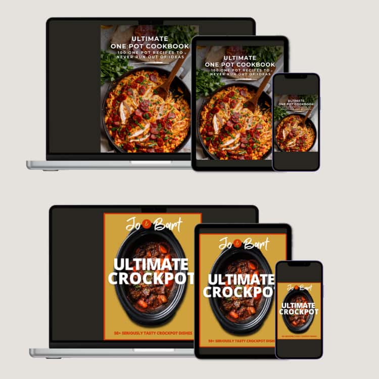 One Pot and Ultimate Crockpot cookbooks on devices
